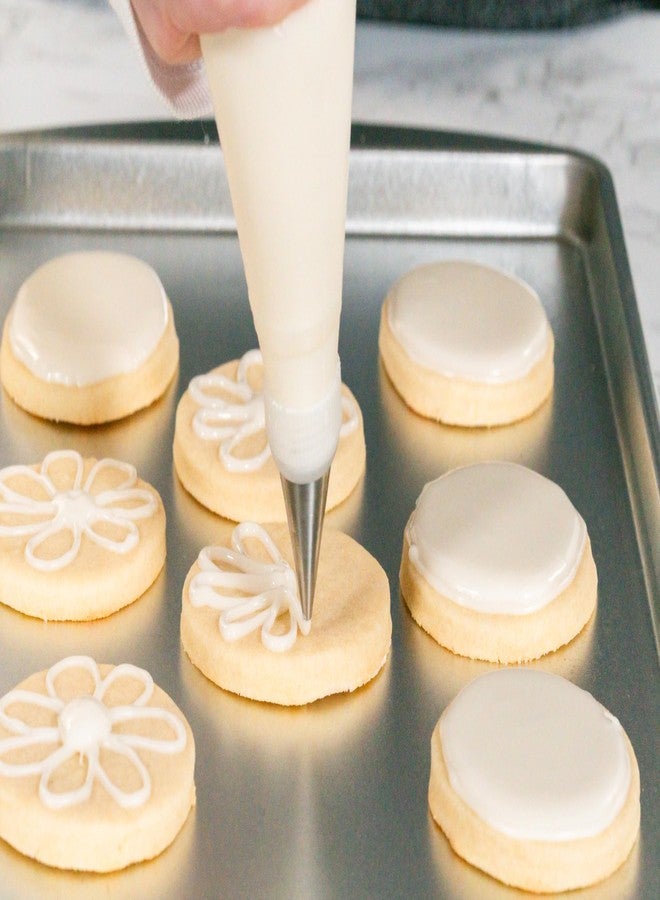 Bakerpan Royal Icing Tools Set, Royal Icing Cookie Supplies, Spatula, Piping Bags, Cup, Couplers, Bag Clamps, Piping Tips, Needle Scribes - Image 3