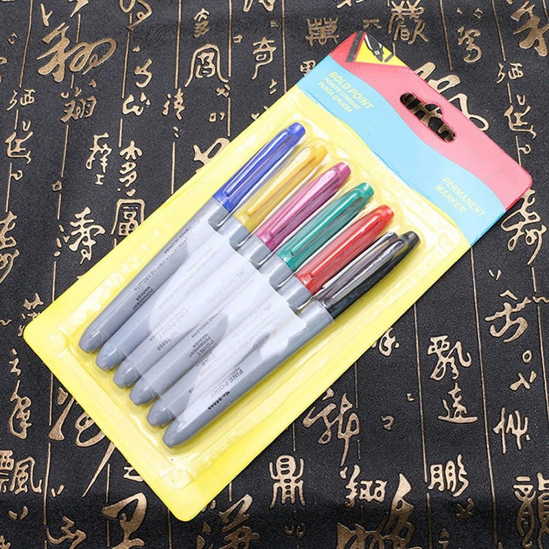 ZJchao 6pcs Marker Pen, Semi Permanent Positioning Pen with Graduated Markers for Eyebrow Lip Tattoos, Surgeries, CDS DVDS Writing - Image 4