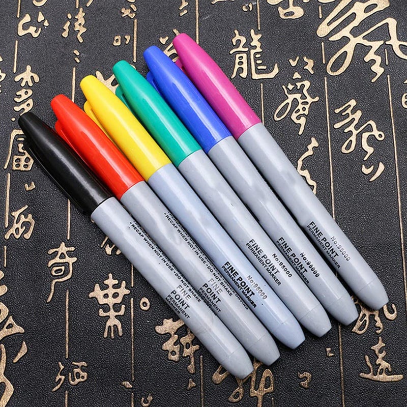 ZJchao 6pcs Marker Pen, Semi Permanent Positioning Pen with Graduated Markers for Eyebrow Lip Tattoos, Surgeries, CDS DVDS Writing - Image 1