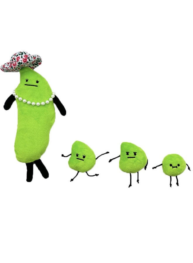 هالامودو السر Staycation Edamame العائلة بلش ，البازلاء العملاقة في لعبة بلش البازلاء بود ممشوة الألعاب ，النبات دمية أحجام مختلفة الفاصوليا الخضراء - Image 1