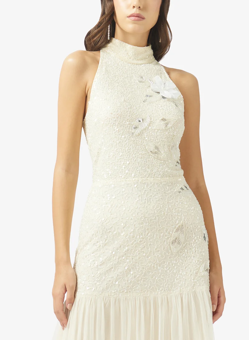 Namshi x  Beaded Embellished Dropwaist Dress for Women | Best Price UAE