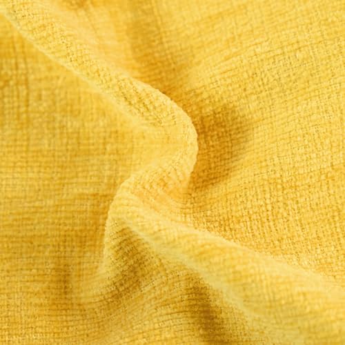 CaliTime Throw Pillow Covers Decorative 18 X 18 Inches Pack of 4 Cozy Chenille Cushion Cases for Couch Sofa Bed Living Room Home Mustard Yellow - Image 3