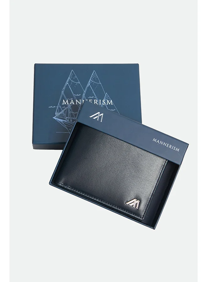Mannerism The Stillwater Essential Leather Bifold Wallet – Navy