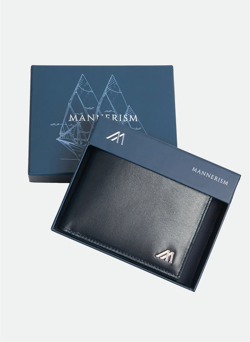 مانرزم The Stillwater Essential Leather Bifold Wallet – Navy