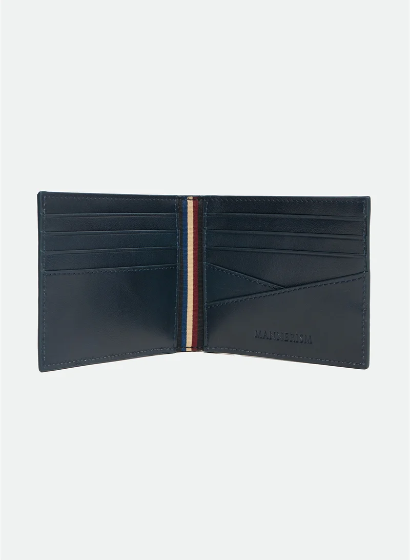 MANNERISM  The Stillwater Essential Leather Bifold Wallet – Navy for Men | Best Price UAE