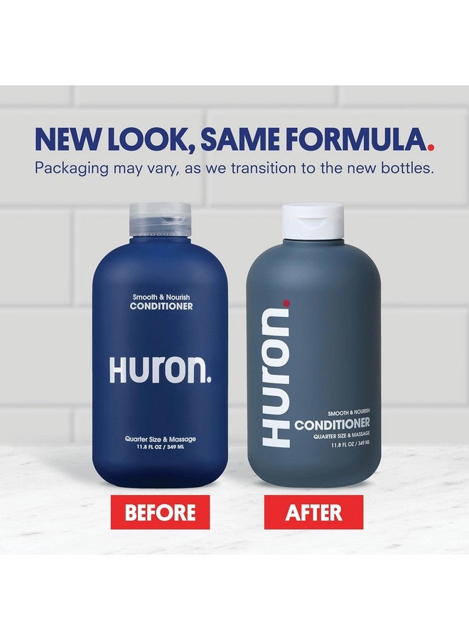 Huron Men'S Smooth & Nourish Conditioner. Lightweight Conditioner Rehydrates As It Moisturizes Smoothes Frizz And Restores Shine. Fresh Clean Scent. Sulfatefree. 100% Vegan. 12 Oz - Image 3