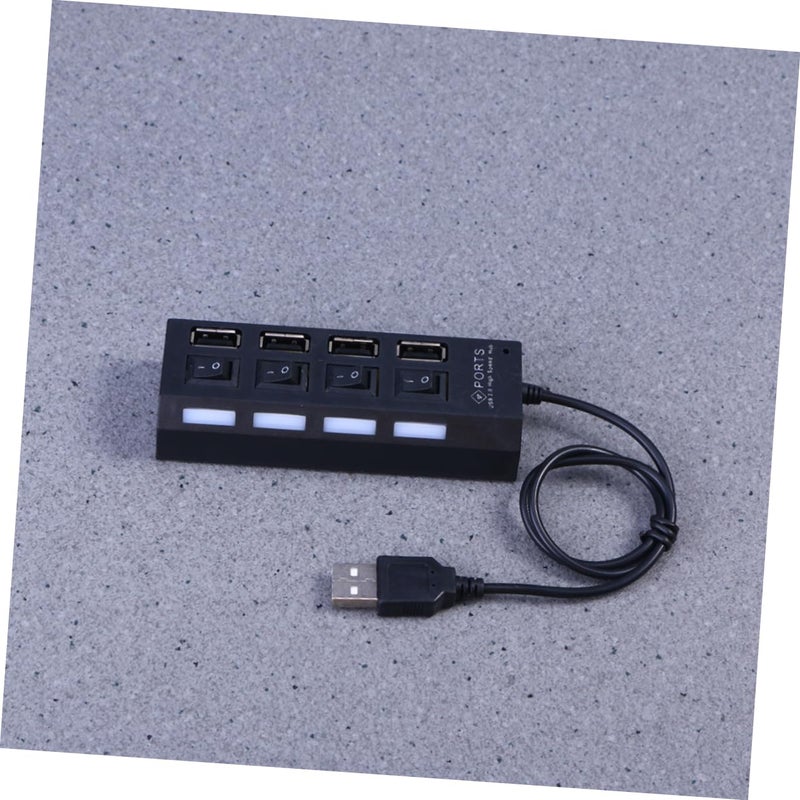 موزع USB Hub مع نقل بيانات عالي السرعة مستقل للابتوب باللون الأسود - Image 4