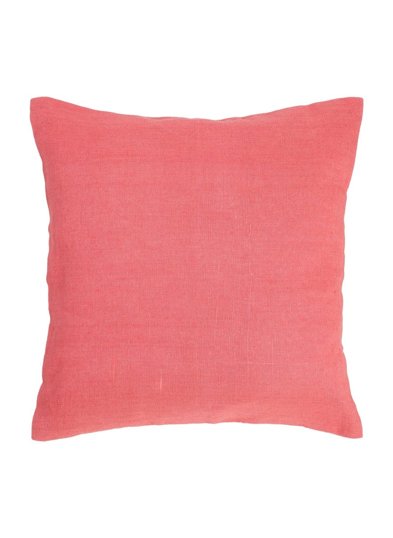 Fabindia Fabindia Red Aarya Linen Cushion Cover -16"X16"  - Image 2