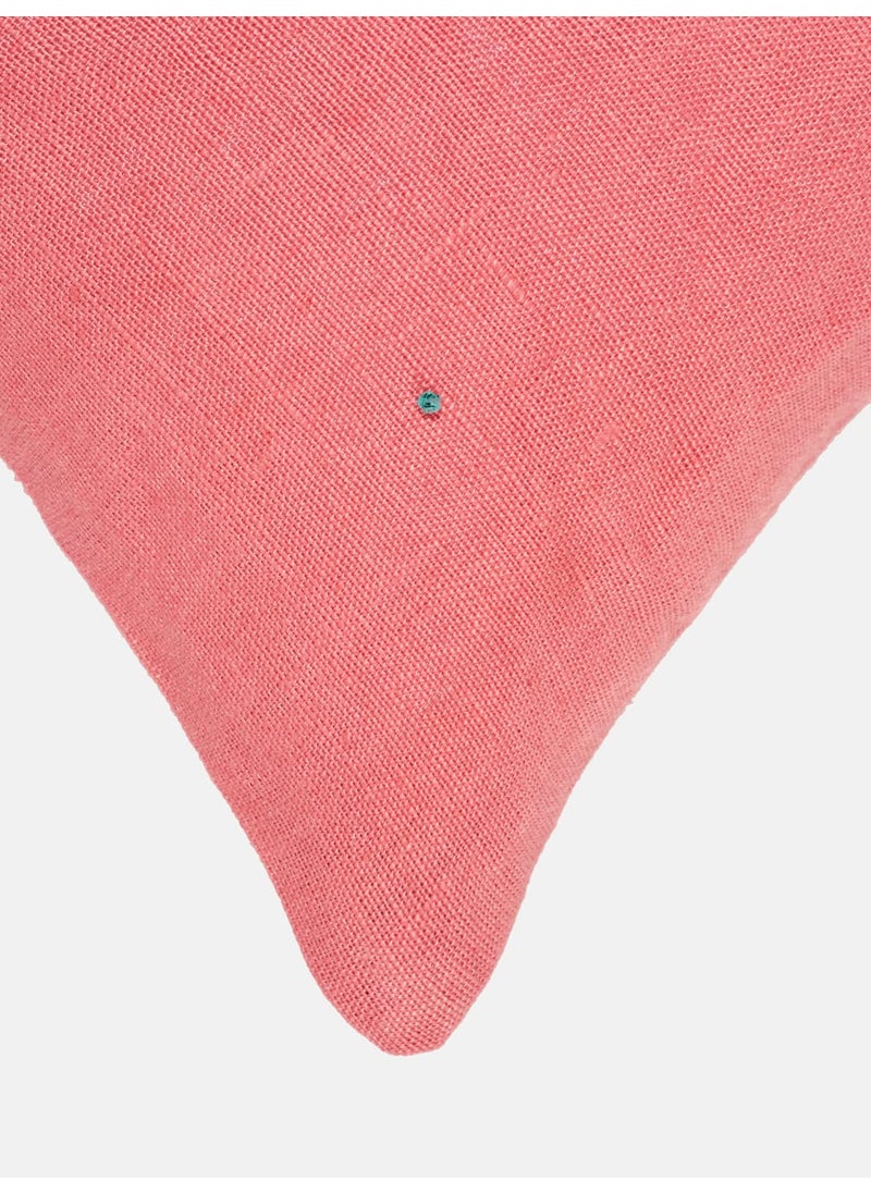 Fabindia Fabindia Red Aarya Linen Cushion Cover -16"X16"  - Image 5