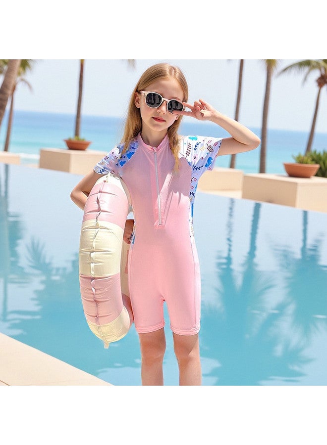 Bumblebee Girls' One-piece Swimsuit For Intermediate/advanced Training, Short Sleeve 2025 New Children's Swimwear - Image 3