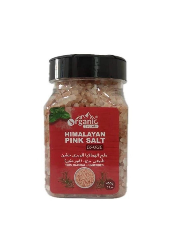 Organic Secrets Himalayan Pink Salt Coarse by Organic Secrets - 400G Jar/Shaker - Image 1