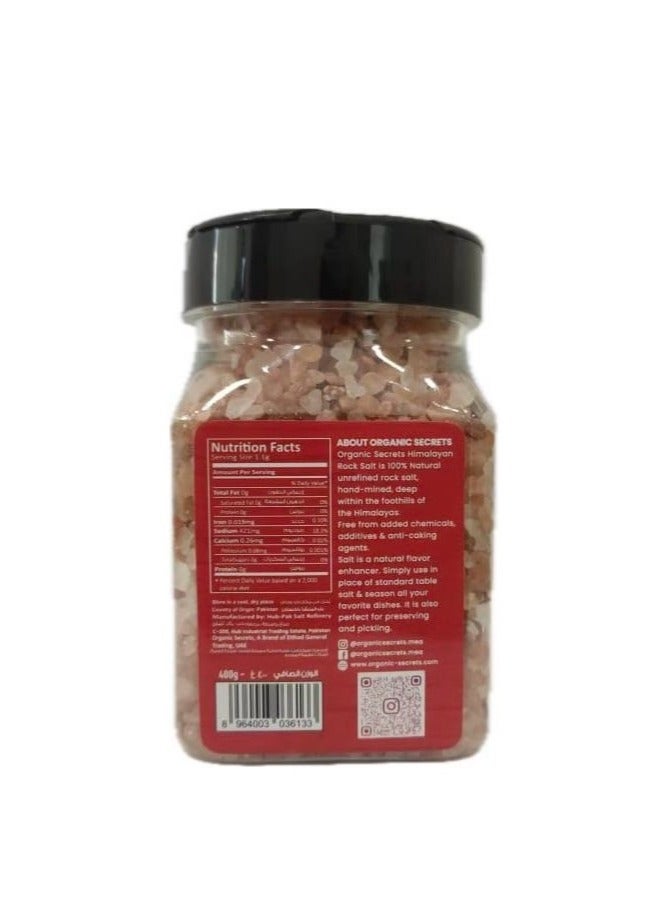 Organic Secrets Himalayan Pink Salt Coarse by Organic Secrets - 400G Jar/Shaker - Image 2