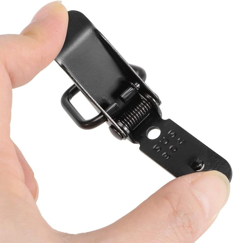 Stainless Steel Spring Loaded Toggle Latches Lock Hasp 68mm Length Pack of 4 - Image 2