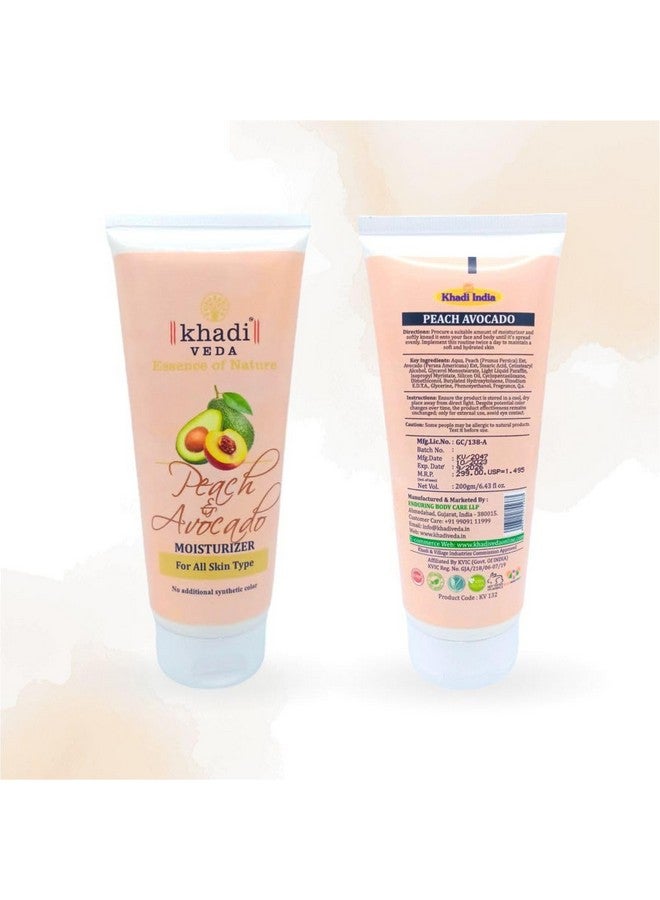 khadi veda Peach & Avocado Body Moisturizer For All Skin Type 200Gm (Pack Of 2) - Image 2