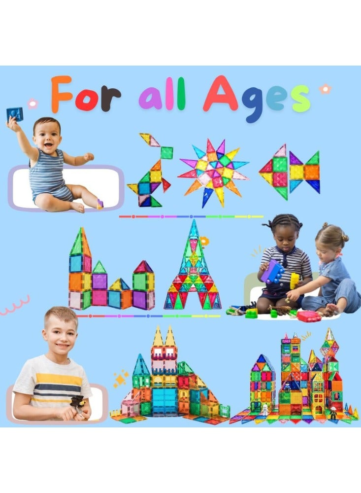 Mumfactory Magnetic Blocks Tiles 100 PCS – STEM Educational Toys for Kids - Image 4