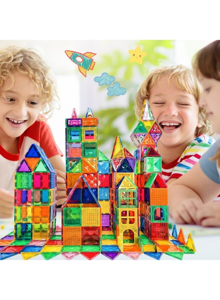 Mumfactory Magnetic Blocks Tiles 100 PCS – STEM Educational Toys for Kids - Image 5