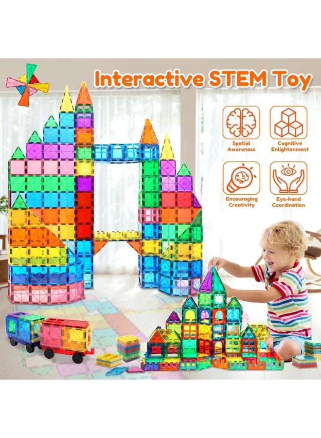Mumfactory Magnetic Blocks Tiles 100 PCS – STEM Educational Toys for Kids - Image 2