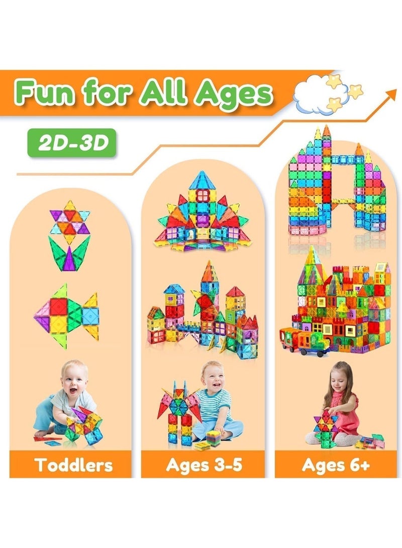Mumfactory Magnetic Blocks Tiles 100 PCS – STEM Educational Toys for Kids - Image 4