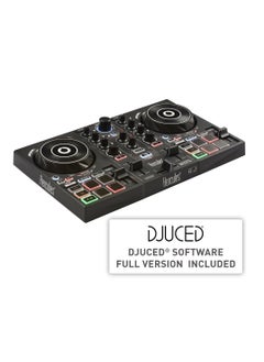 Hercules DJControl Inpulse 200 – DJ controller with USB, ideal for beginners learning to mix - 2 tracks with 8 pads and sound card