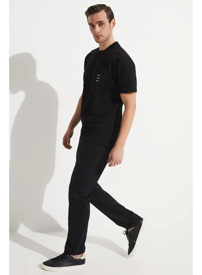 جون June Men Printed T-Shirt Black