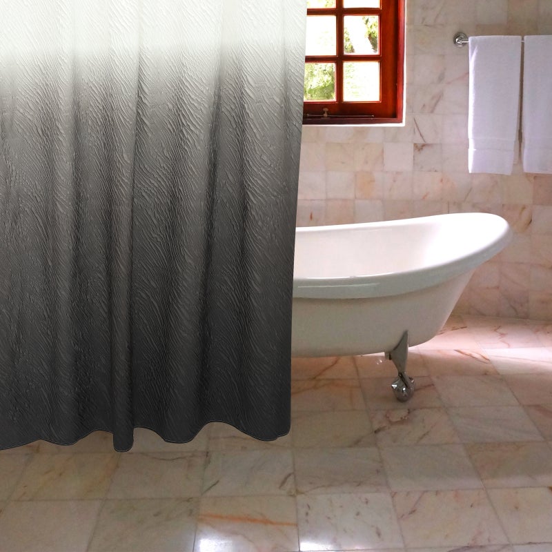 🚽 ستائر حمام مقاومة للماء من البوليستر متينة سهلة التركيب - Image 4