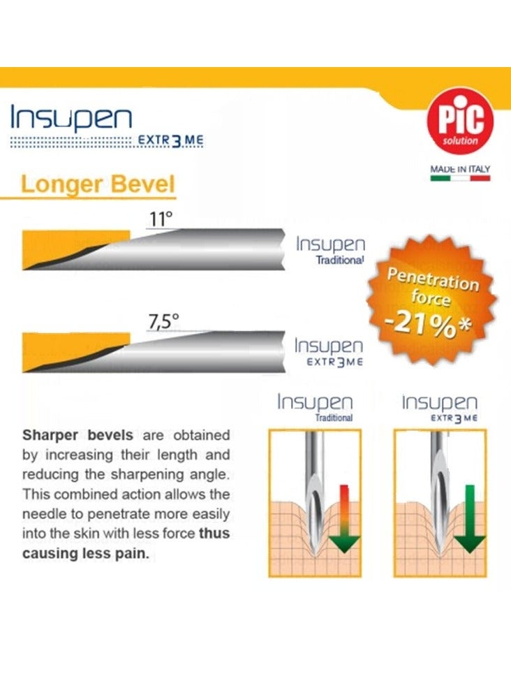 بيك سولوشن إبر أنسولين أصلية أنسوبين أوريجينال 32 جرام 6 ملم من بيك سوليوشن، 100 قطعة - Image 2