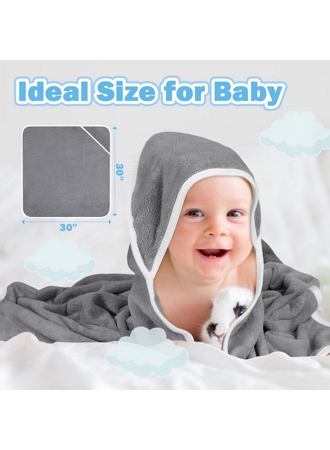 Orighty 6 Pack Baby Hooded Towel 30 x 30 Inch Super Soft Bath Towel with Hood for Babies, Infant, Newborn Essential - Ideal Baby Stuff Registry Gift for Boys and Girls (Grey, White, Pink) - Image 5