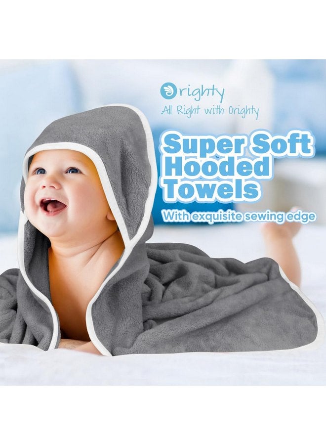 Orighty 6 Pack Baby Hooded Towel 30 x 30 Inch Super Soft Bath Towel with Hood for Babies, Infant, Newborn Essential - Ideal Baby Stuff Registry Gift for Boys and Girls (Grey, White, Pink) - Image 3