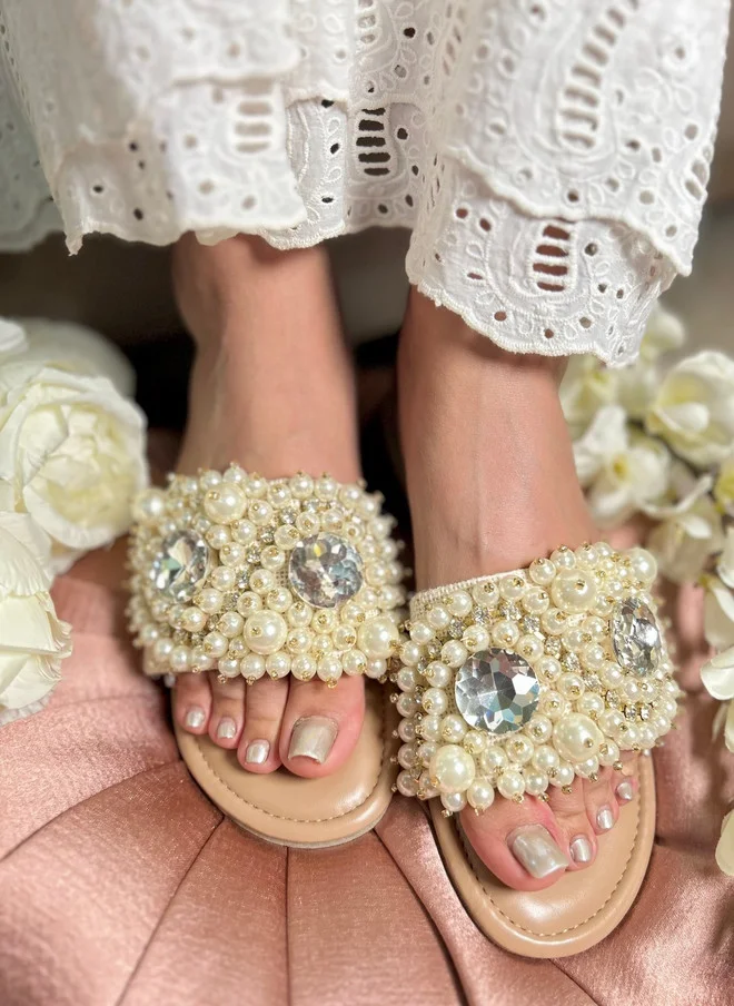 Sandal Stories SANDAL STORIES Women Embellished Party Open Toe Flats