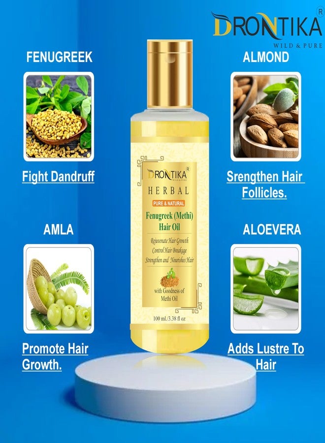 Drontika Fenugreek (Methi) Hair Oil for Hair Growth and Hair Fall Control , 100Ml - Image 4