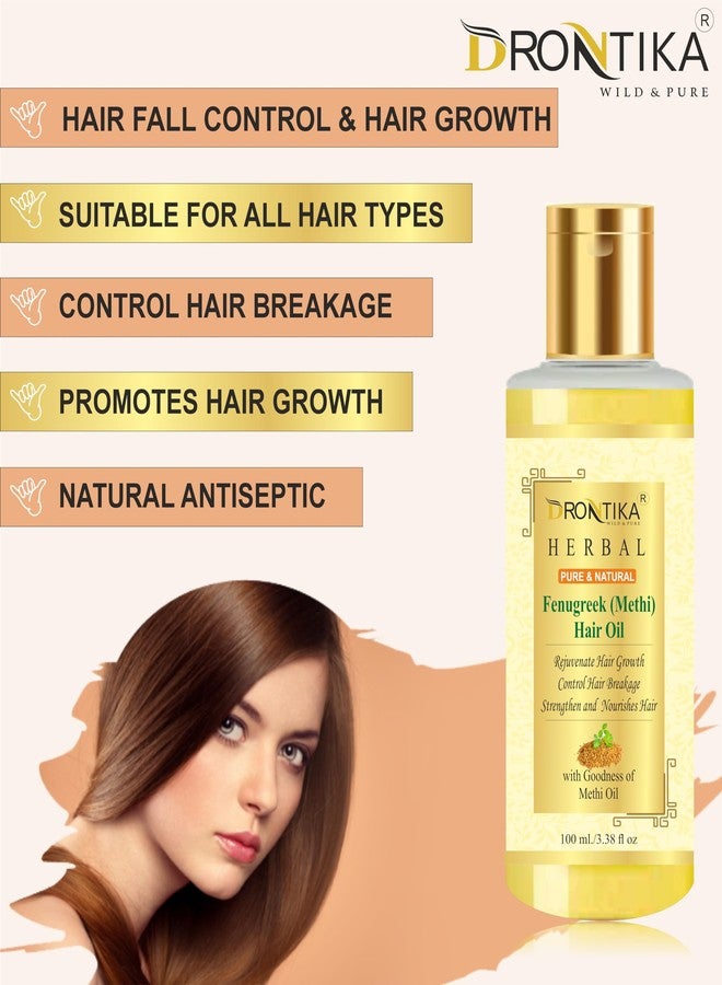 Drontika Fenugreek (Methi) Hair Oil for Hair Growth and Hair Fall Control , 100Ml - Image 2