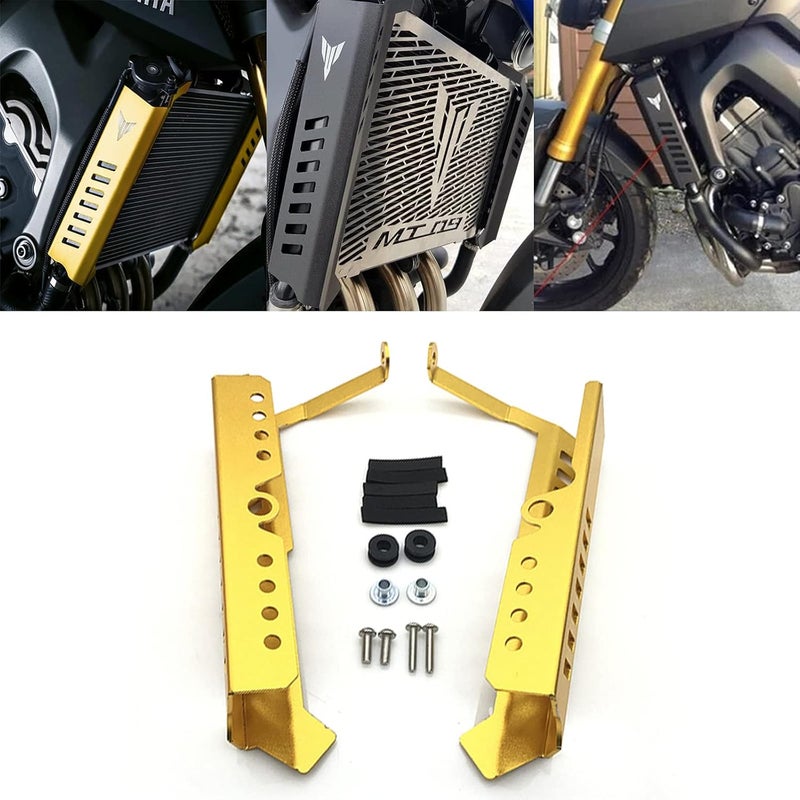 REWOLFNUS Motorcycle Radiator Grille Guard Protector for YAMAHA MT09 FZ09 (Gold) - Image 3