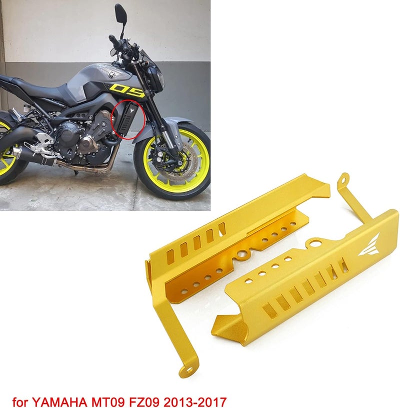 REWOLFNUS Motorcycle Radiator Grille Guard Protector for YAMAHA MT09 FZ09 (Gold) - Image 2