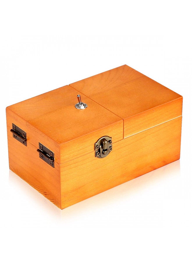 Calary Useless Box Turns Itself Off In Wooden Storage Box Alone Machine Fully Assembled in Box Gifts for Adults and Children - Image 1
