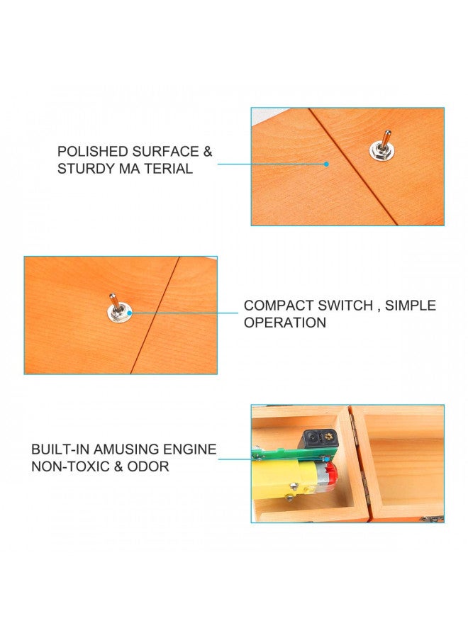 Calary Useless Box Turns Itself Off In Wooden Storage Box Alone Machine Fully Assembled in Box Gifts for Adults and Children - Image 5