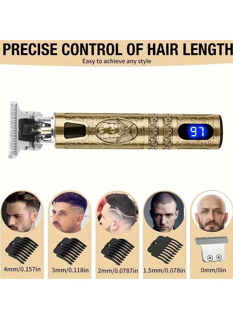 SILVER CREST Precision Beard & Hair Clipper - Cordless, USB-Rechargeable, LCD Screen, Long-Lasting Battery & T-Blade for Ultimate Grooming  - Image 3