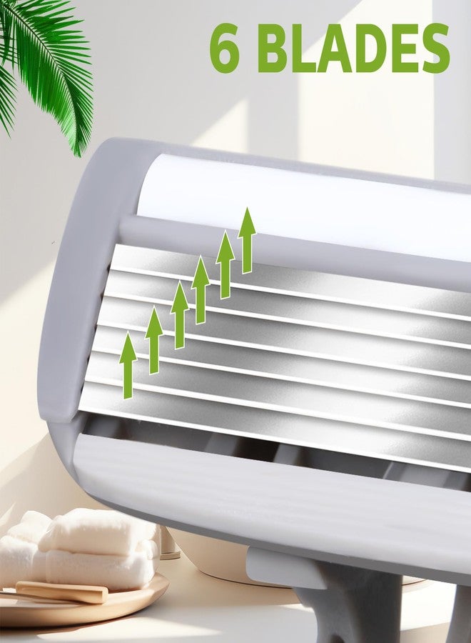 Lanties 22 Pcs Disposable Men's Razors Bulk 6-blade Disposable Razors for Men Sensitive Skin Razor Individually Packaged Disposable Head Razor for Hotel Travel Spa Daily 2 Handles and 20 Cartridges - Image 4