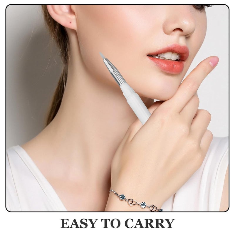 4pcs Double-ended Silicone Lip Brush Wands with Caps Portable Lipstick Applicators for Lip Makeup Reusable Cosmetic and Eyeshadow Applicator Tools for Travel and Daily Use - Image 3