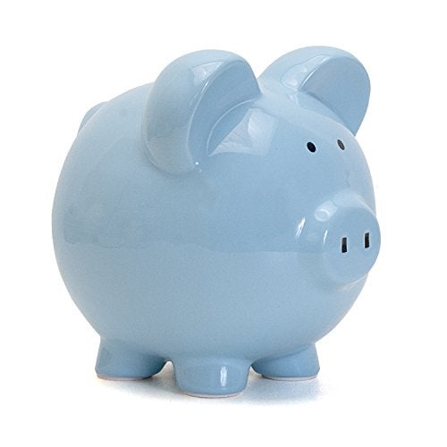 Child to Cherish Ceramic Piggy Bank, Blue - Image 1