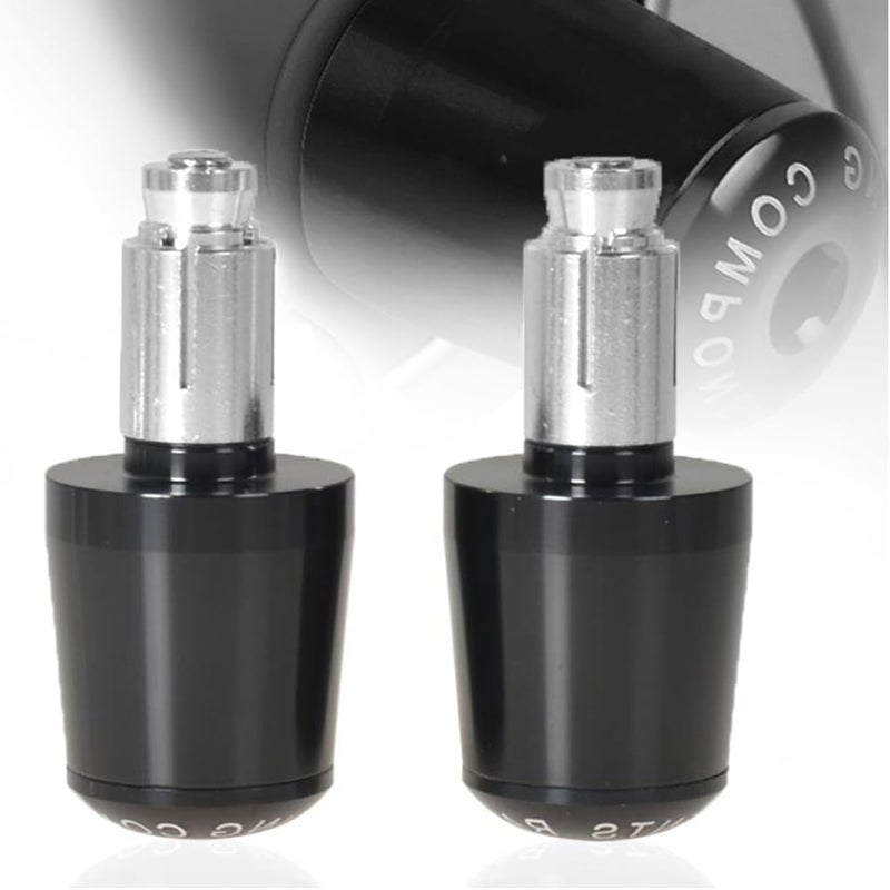 wangjue 7/8" Motorcycle Bar Ends Universal Motorcycle Handlebar Plugs End Caps - 2Pcs Grip Ends, Fit with Yamaha YZF R1 R3 R6 R7 R125 R6S R25 R3 600R (Black) - Image 3