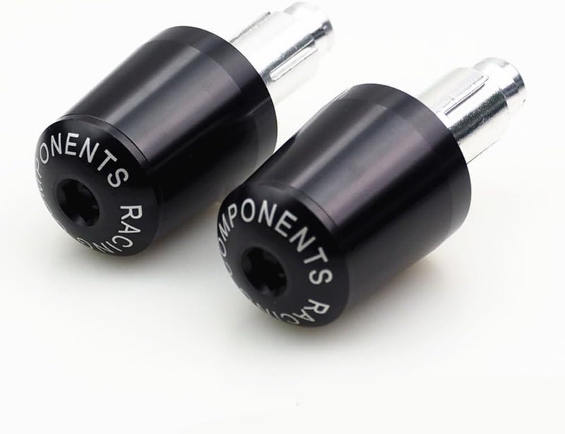 wangjue 7/8" Motorcycle Bar Ends Universal Motorcycle Handlebar Plugs End Caps - 2Pcs Grip Ends, Fit with Yamaha YZF R1 R3 R6 R7 R125 R6S R25 R3 600R (Black) - Image 1