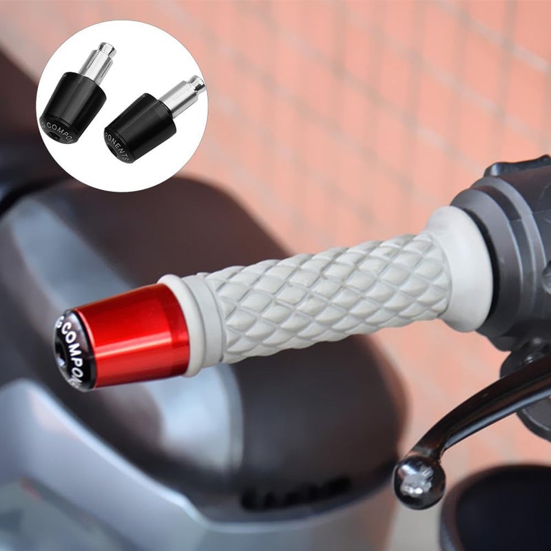 wangjue 7/8" Motorcycle Bar Ends Universal Motorcycle Handlebar Plugs End Caps - 2Pcs Grip Ends, Fit with Yamaha YZF R1 R3 R6 R7 R125 R6S R25 R3 600R (Black) - Image 4