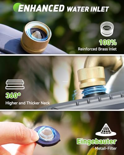 RAINPOINT 3 Zone Sprinkler Timer with Brass Inlet, Water Timer for Garden Hose,Rain Delay/Manual/Automatic Watering System, Hose,Hose Timers for Watering with IP65 Waterproof, Large LCD for Yard - Image 2