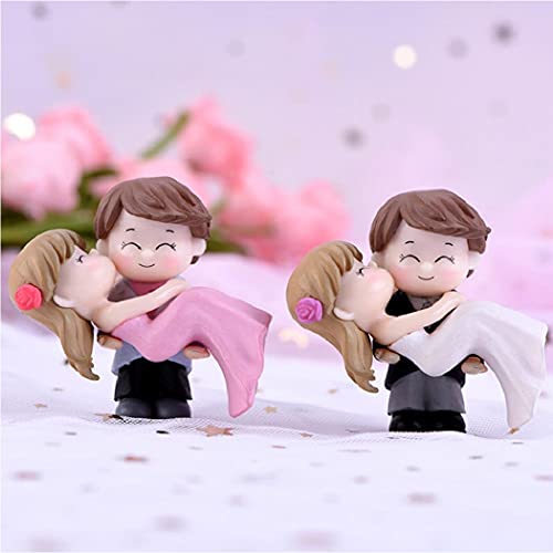 BHOOLU&GOOLU Sweety Lovers Couple Hug Style Figurine Miniature- Style 11 -(4 pcs/Set) - Image 2