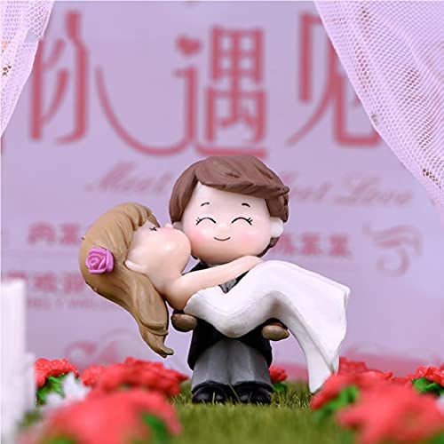 BHOOLU&GOOLU Sweety Lovers Couple Hug Style Figurine Miniature- Style 11 -(4 pcs/Set) - Image 5