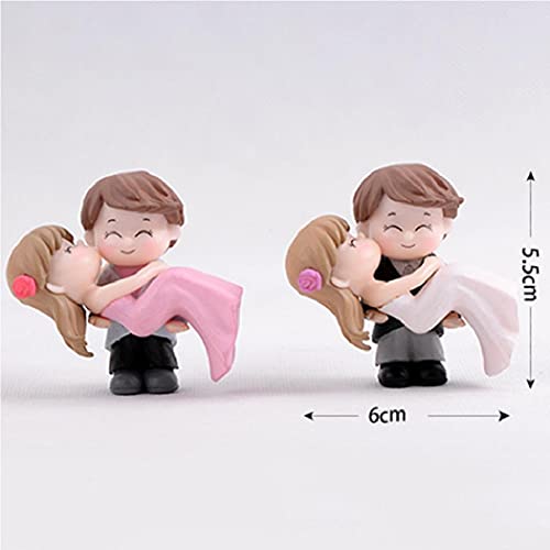 BHOOLU&GOOLU Sweety Lovers Couple Hug Style Figurine Miniature- Style 11 -(4 pcs/Set) - Image 3