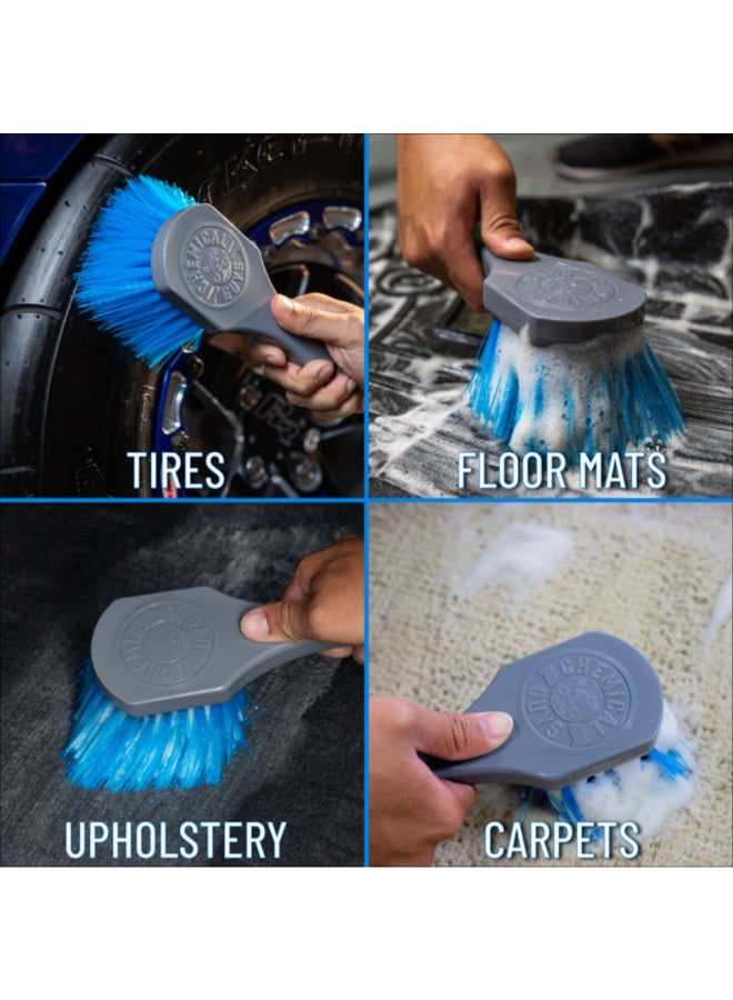 Chemical Guys Big Blue Stiffy Heavy Duty Tire Brush Grey and Blue 8 x 11.99 x 27.99 cm 7000427 - Image 3