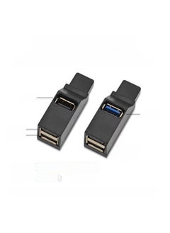 ماركة غير محددة موزع USB 3.0 عالي السرعة متعدد الواجهات محمول بمقبس مباشر، موزع USB 3.0، موزع USB 3.0 صغير، 1 سحب، 3 منافذ، عدد الواجهات: USB 3.0، أسود  - Image 2