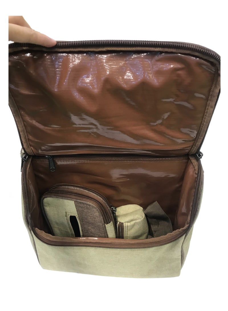 Albawadi Portable Camping Storage Bag with Cup Bag Tissue Bag Backage - Image 2