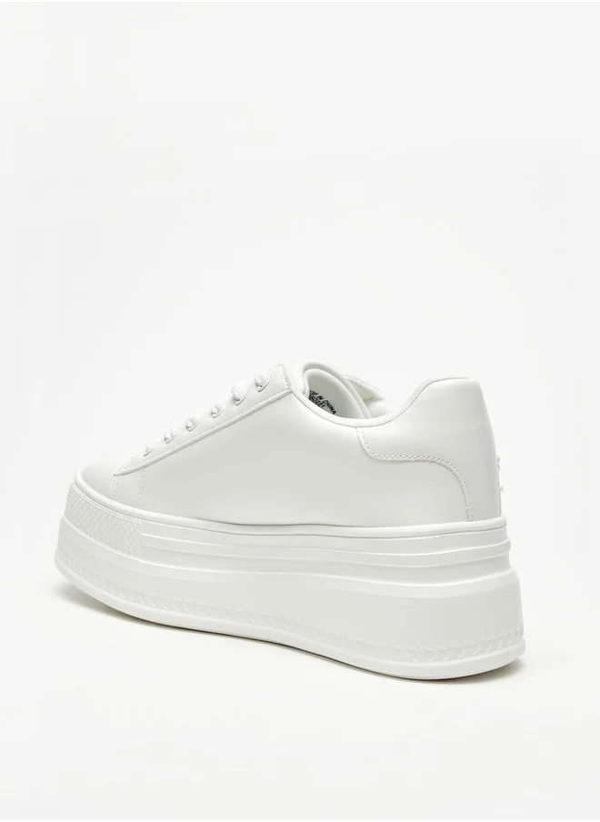 Celeste Women's Embellished Chunky Sneakers with Lace-Up Closure